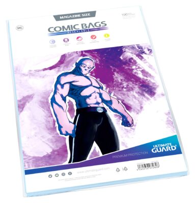 Ultimate Guard Comic Bags Resealable Magazine Size (100) 222×281 mm